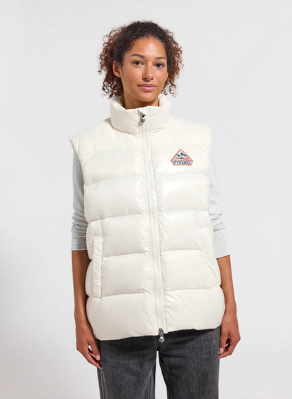 Pyrenex John white unisex sleeveless down jacket
