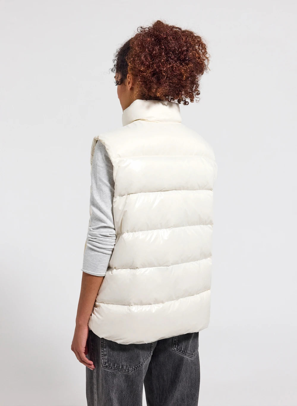 Pyrenex John white unisex sleeveless down jacket