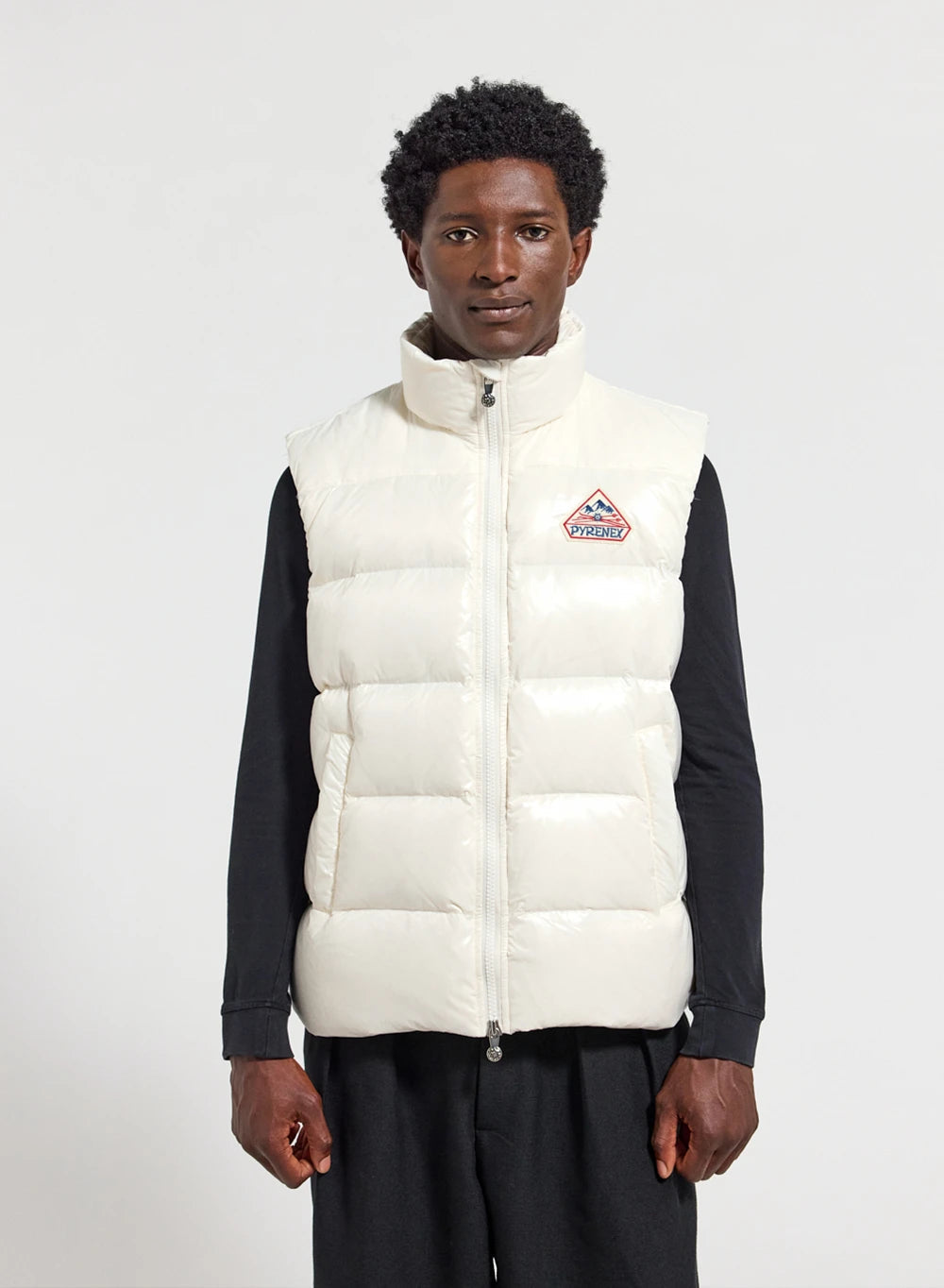Pyrenex John white unisex sleeveless down jacket
