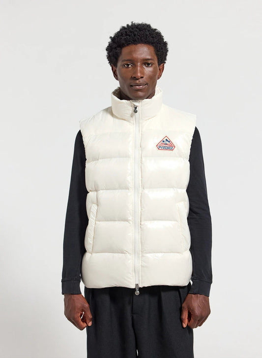 Pyrenex John white unisex sleeveless down jacket