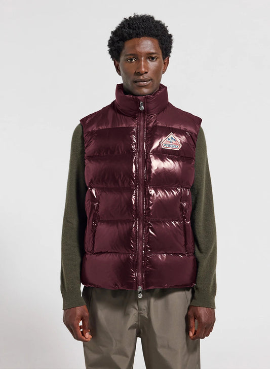 Unisex sleeveless down jacket Pyrenex John burgundy