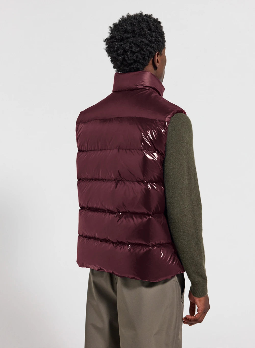 Unisex sleeveless down jacket Pyrenex John burgundy