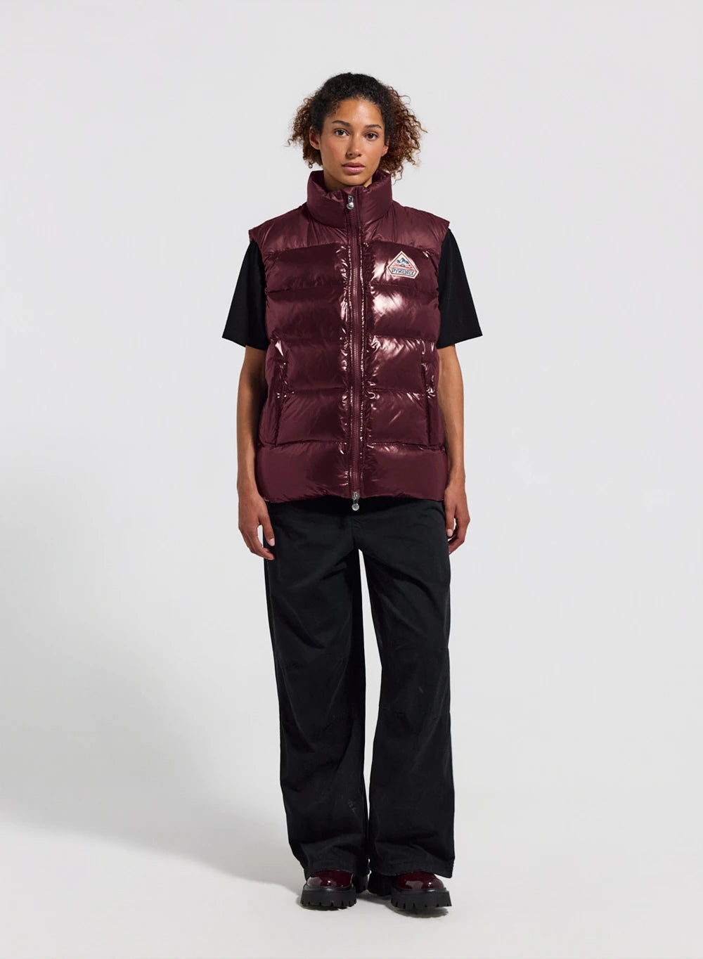 Unisex sleeveless down jacket Pyrenex John burgundy