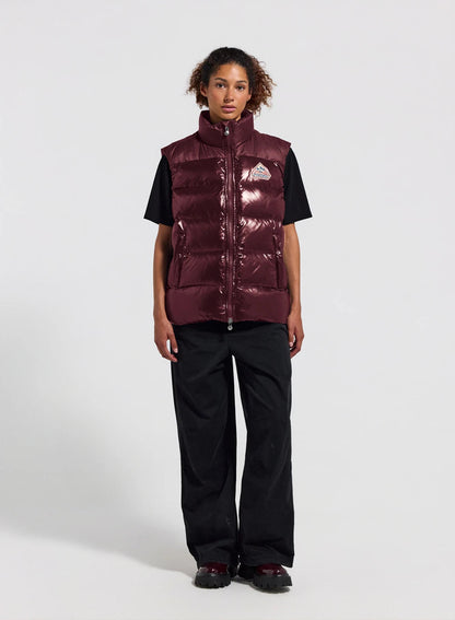 Unisex sleeveless down jacket Pyrenex John burgundy
