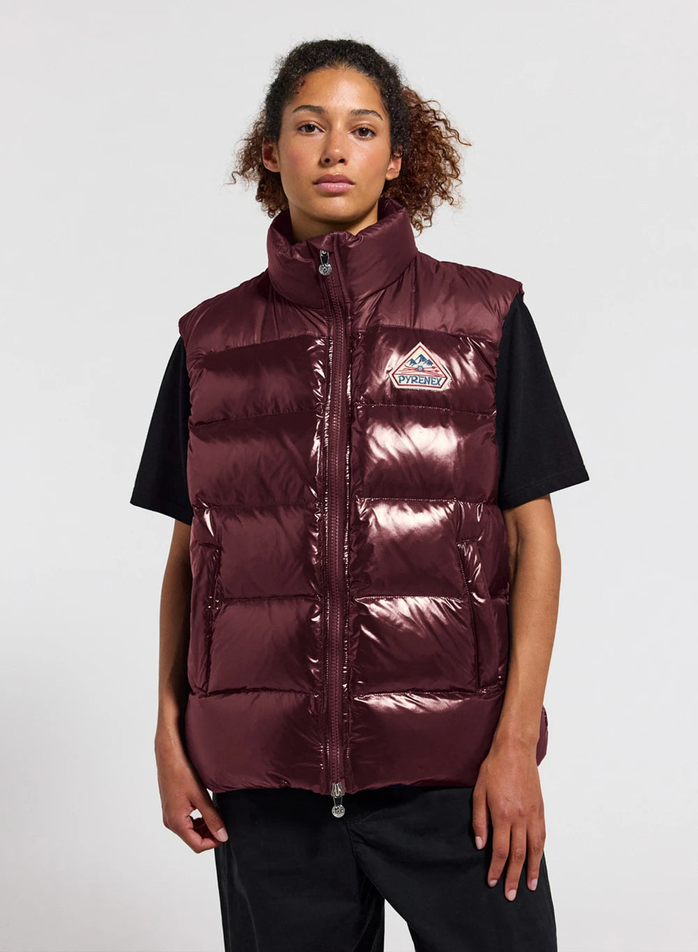 Unisex sleeveless down jacket Pyrenex John burgundy