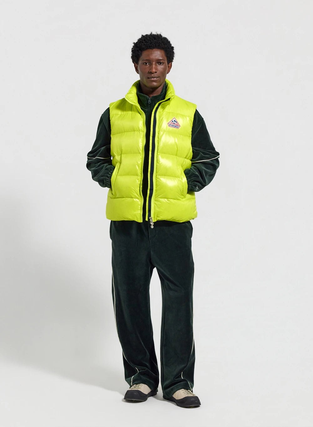 Pyrenex John unisex sleeveless down jacket lemon yellow