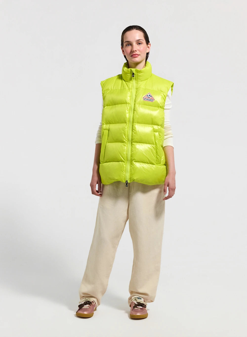 Pyrenex John unisex sleeveless down jacket lemon yellow