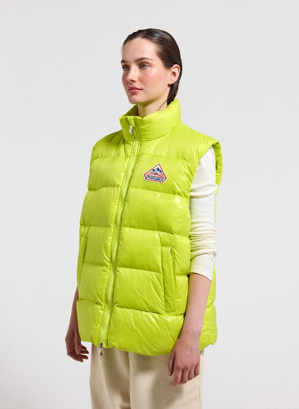 Pyrenex John unisex sleeveless down jacket lemon yellow