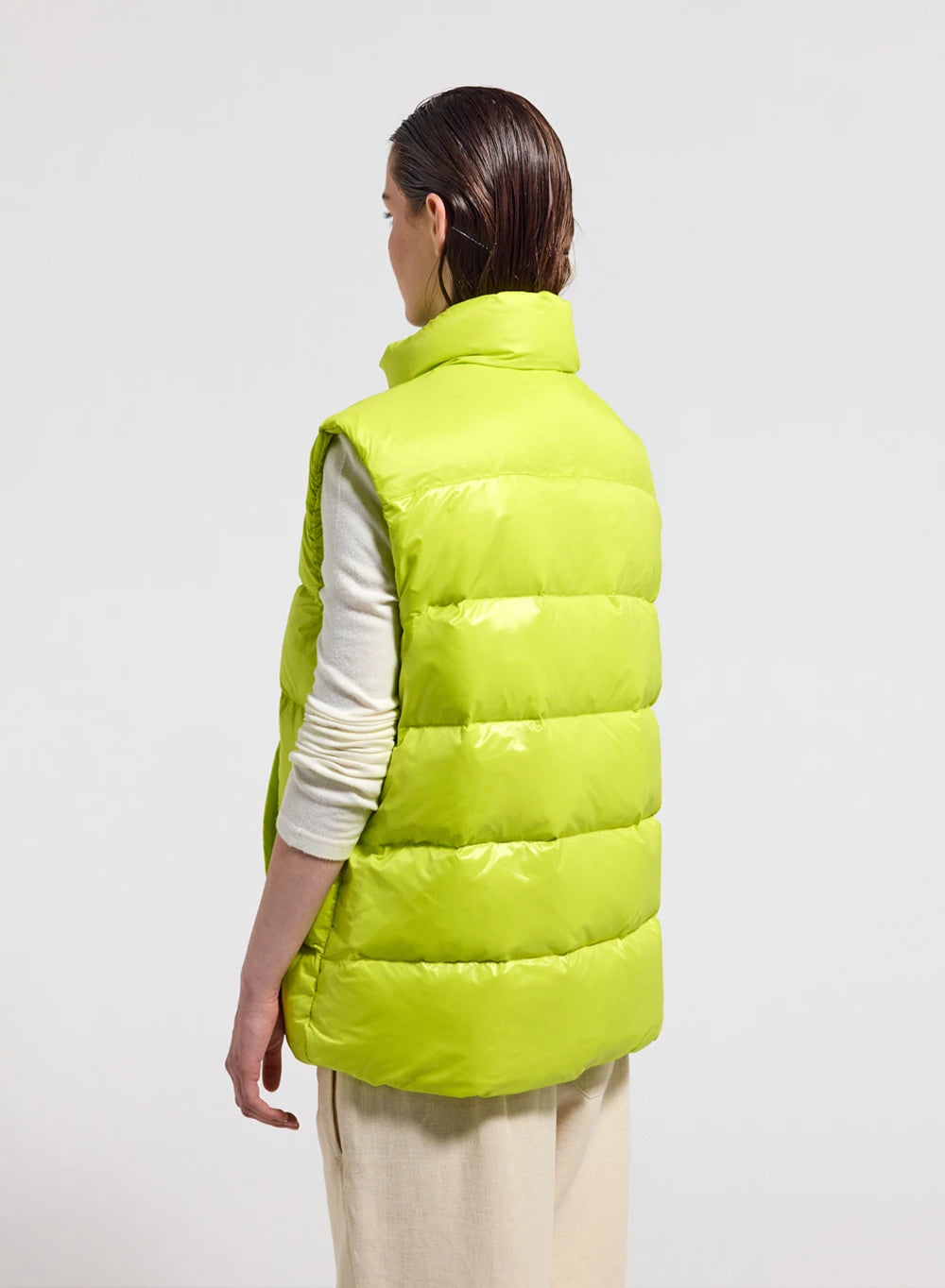 Pyrenex John unisex sleeveless down jacket lemon yellow