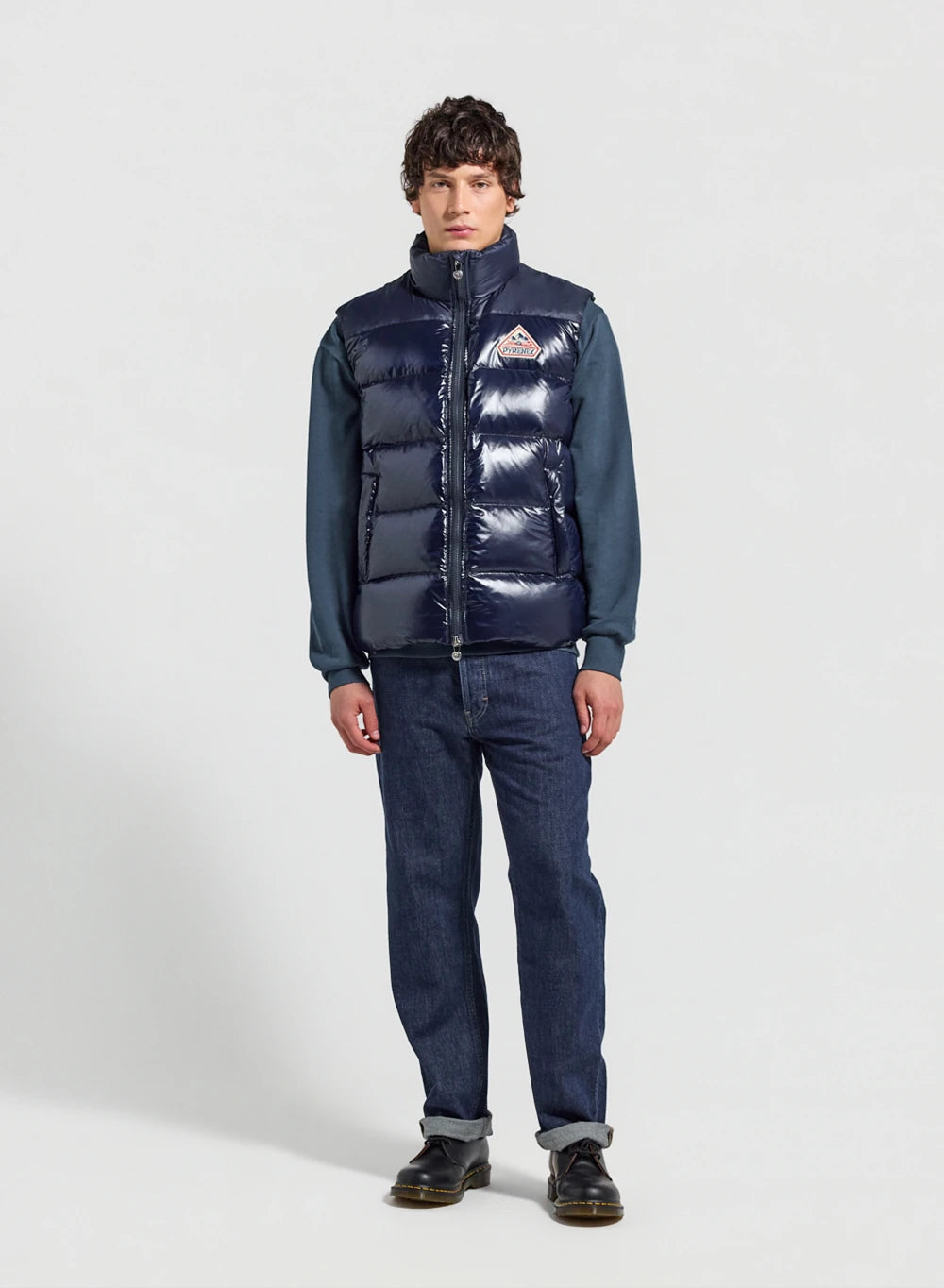 Pyrenex John unisex sleeveless down jacket navy blue
