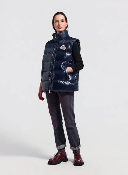Pyrenex John unisex sleeveless down jacket navy blue