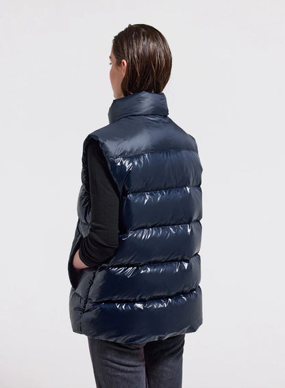 Pyrenex John unisex sleeveless down jacket navy blue