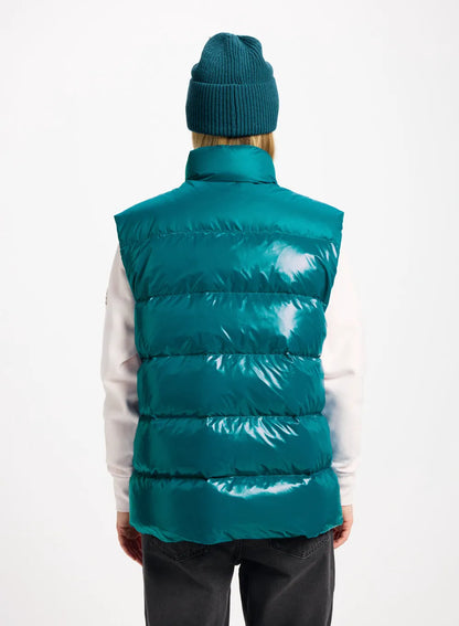Pyrenex John unisex sleeveless down jacket turquoise blue