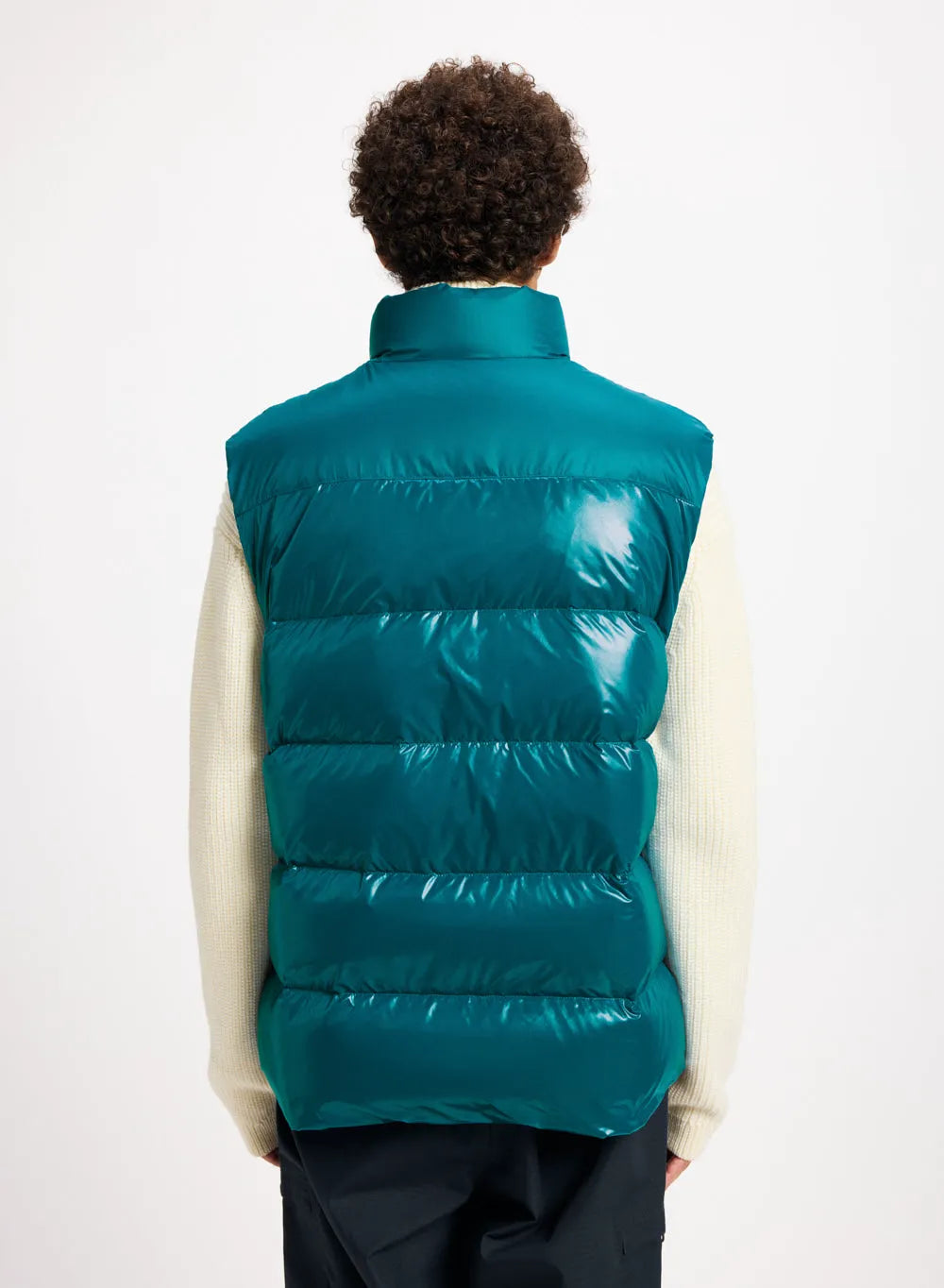 Pyrenex John unisex sleeveless down jacket turquoise blue
