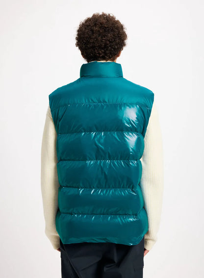 Pyrenex John unisex sleeveless down jacket turquoise blue