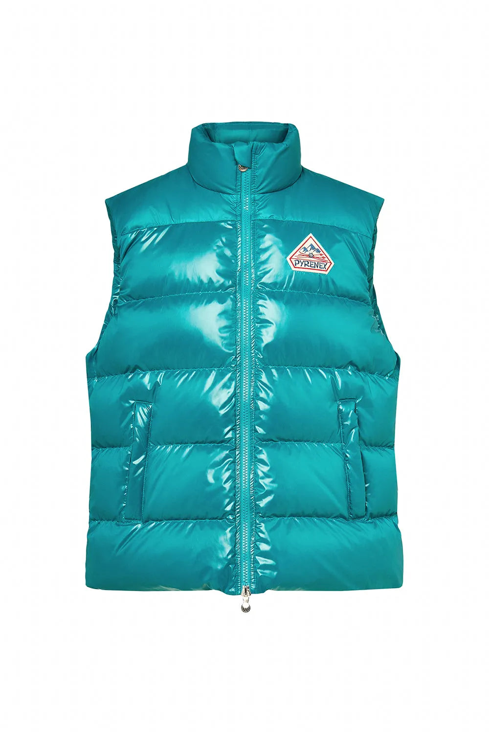 Pyrenex John unisex sleeveless down jacket turquoise blue