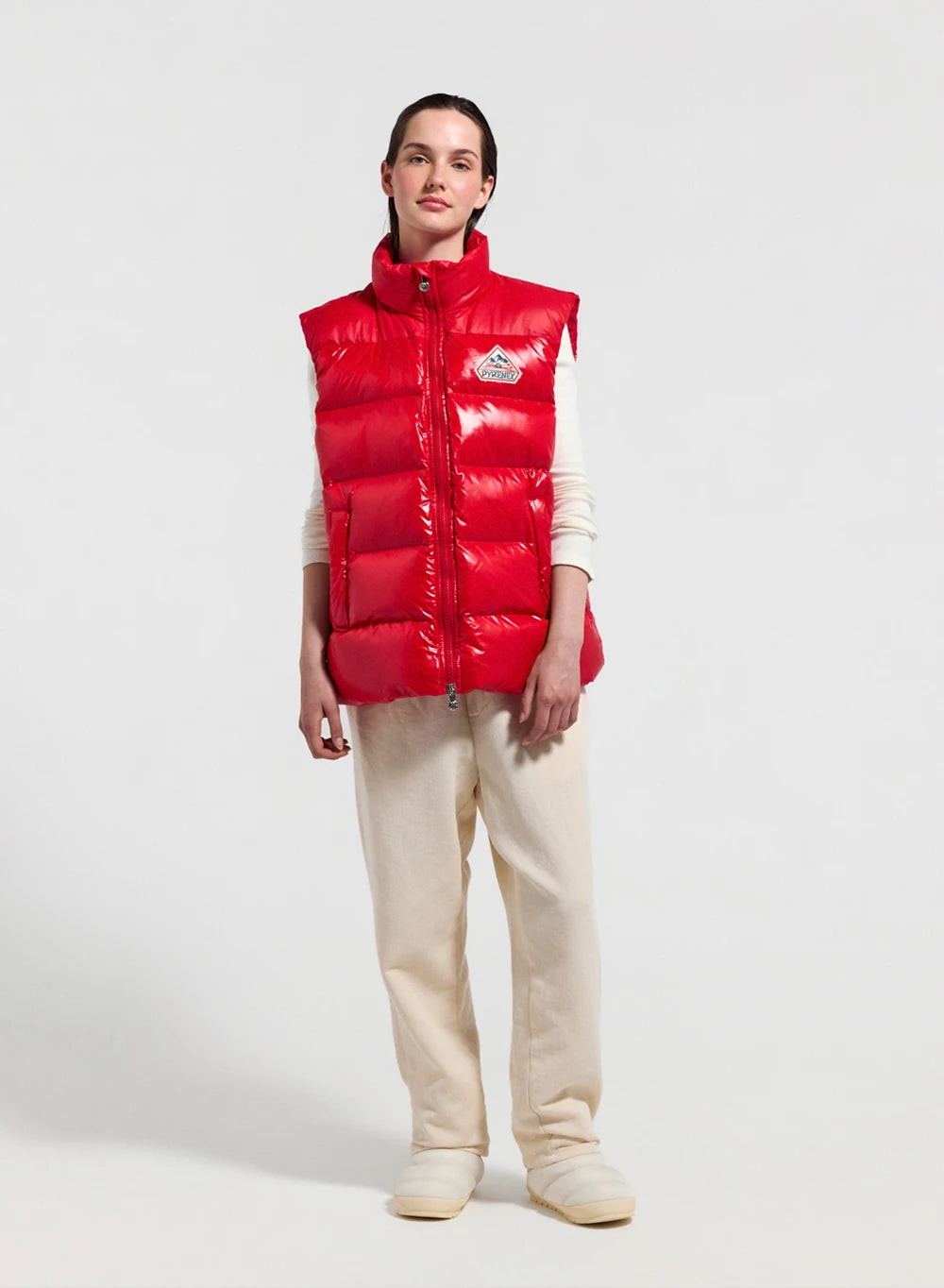 Unisex sleeveless down jacket Pyrenex John red