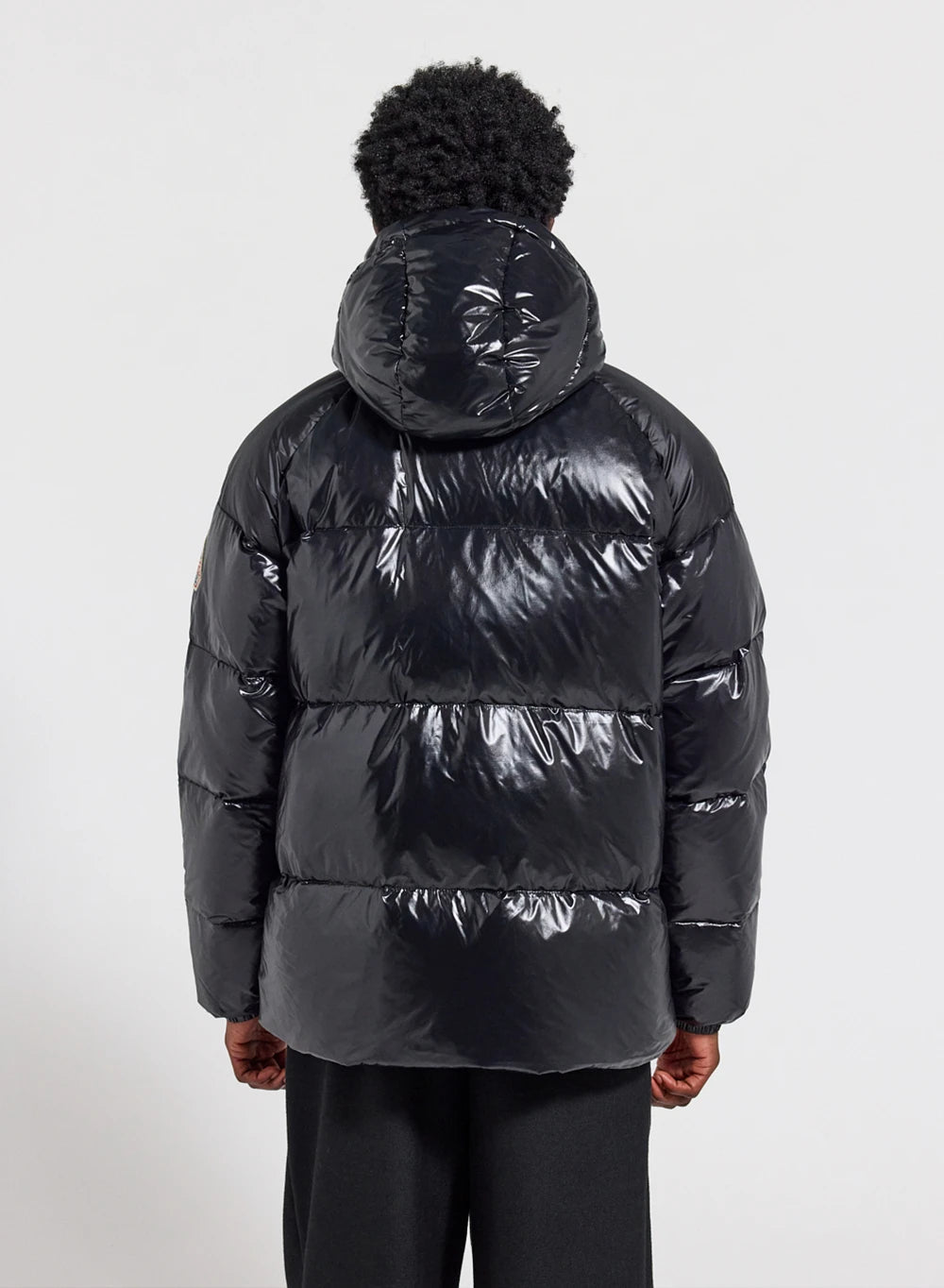 Unisex hooded down jacket Pyrenex Sten black