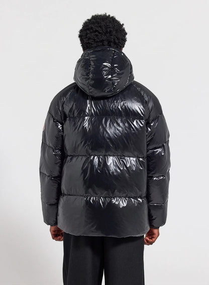 Unisex hooded down jacket Pyrenex Sten black