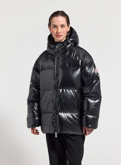 Unisex hooded down jacket Pyrenex Sten black