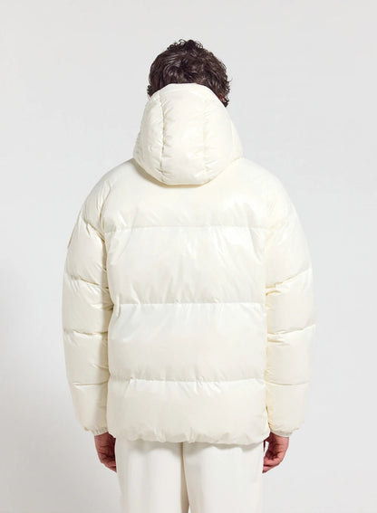 Unisex hooded down jacket Pyrenex Sten white