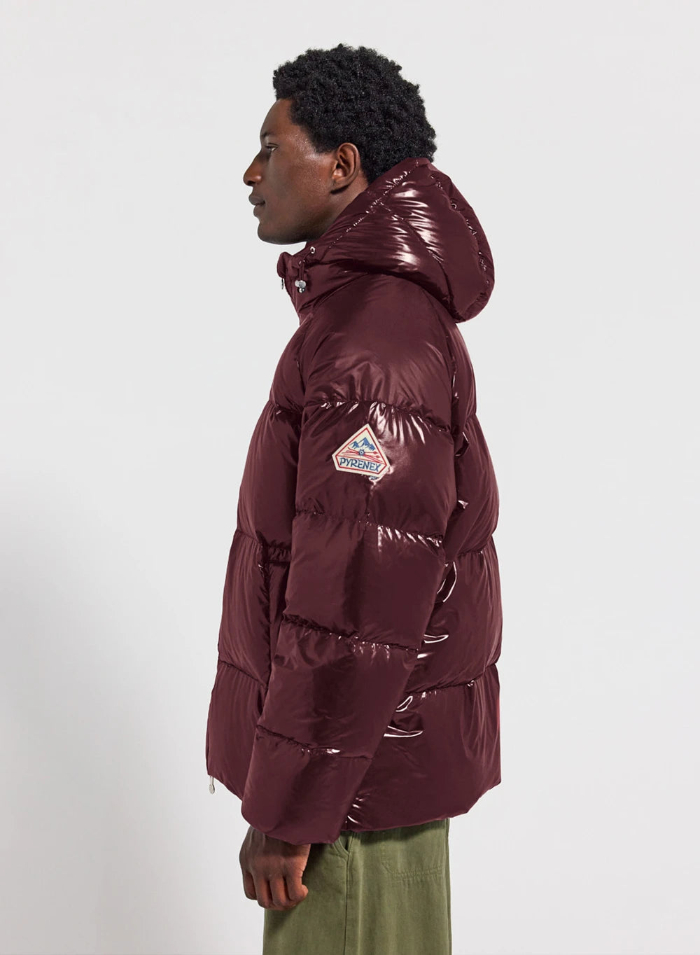 Pyrenex Sten bordeaux unisex hooded down jacket