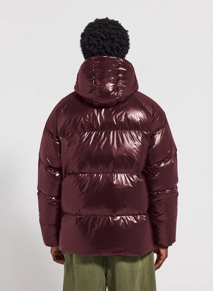 Pyrenex Sten bordeaux unisex hooded down jacket