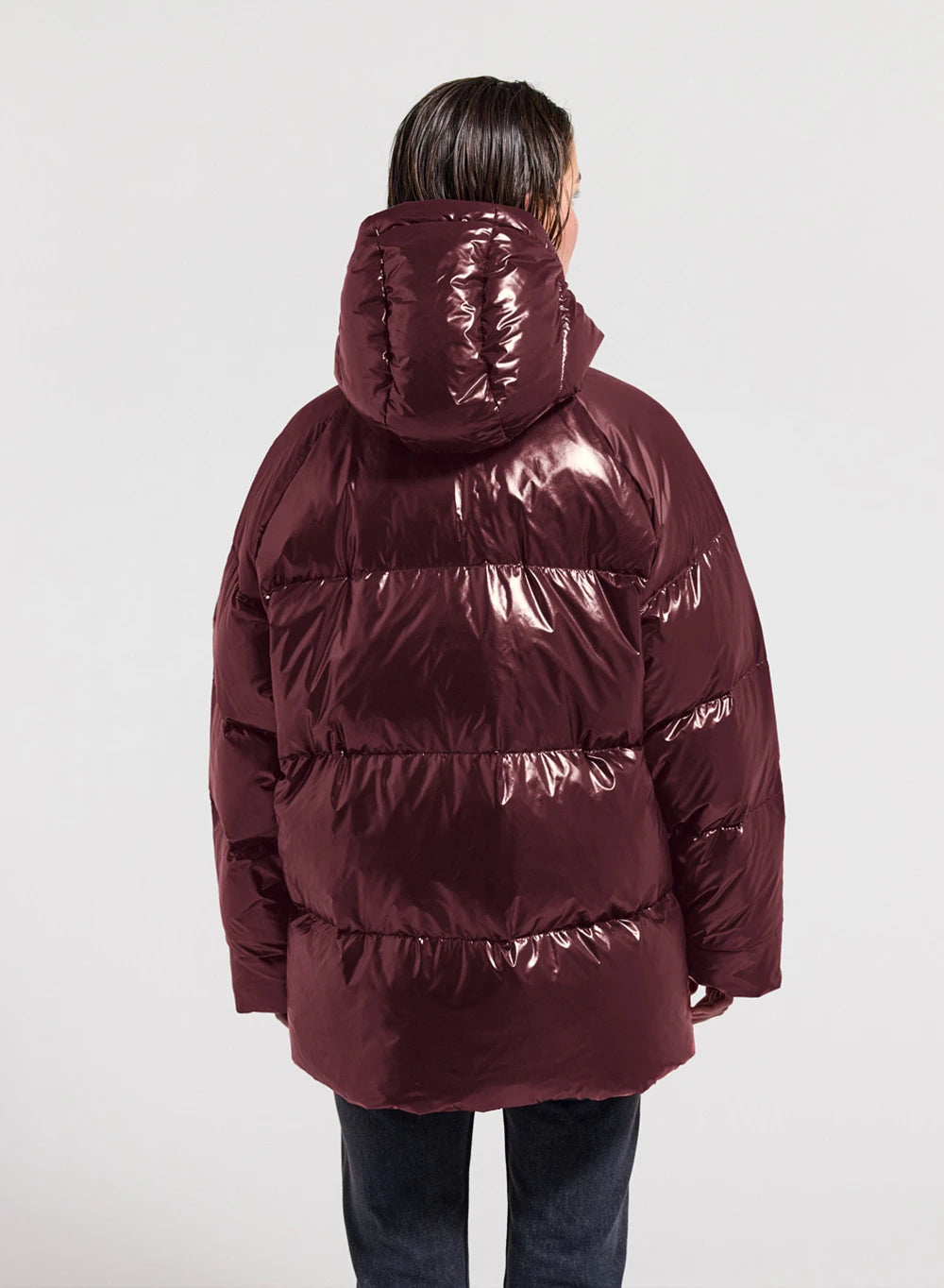 Pyrenex Sten bordeaux unisex hooded down jacket