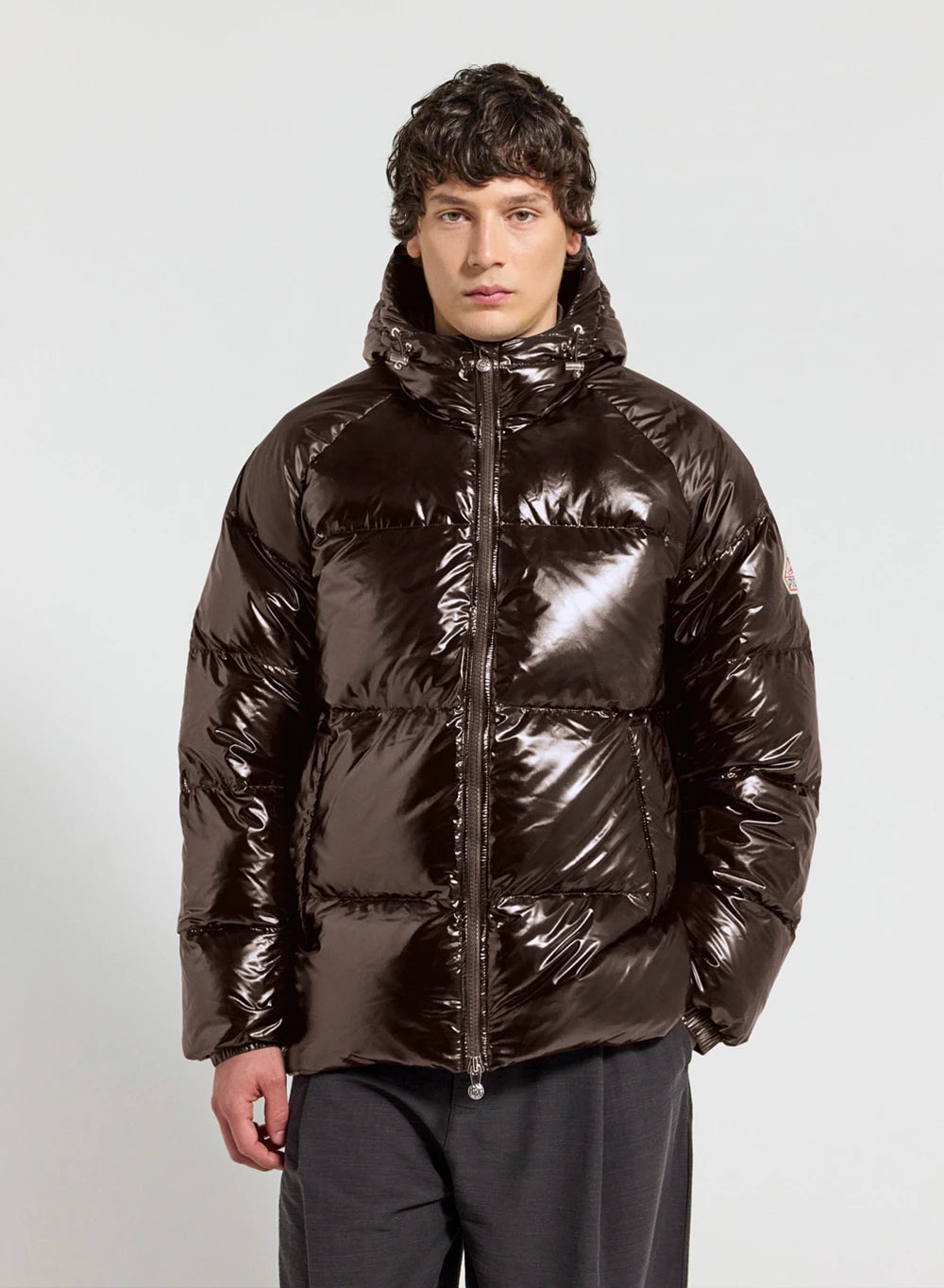 Pyrenex Sten unisex hooded jacket dark brown
