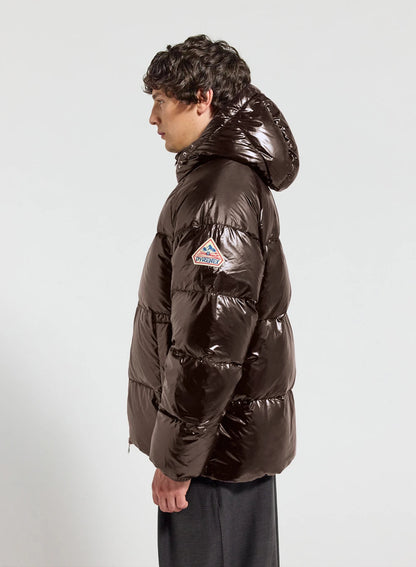 Pyrenex Sten unisex hooded jacket dark brown