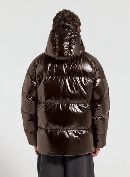 Pyrenex Sten unisex hooded jacket dark brown