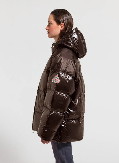 Pyrenex Sten unisex hooded jacket dark brown