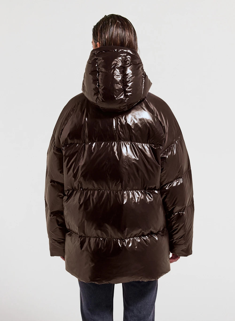 Pyrenex Sten unisex hooded jacket dark brown