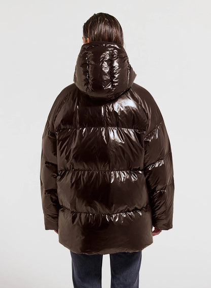 Pyrenex Sten unisex hooded jacket dark brown