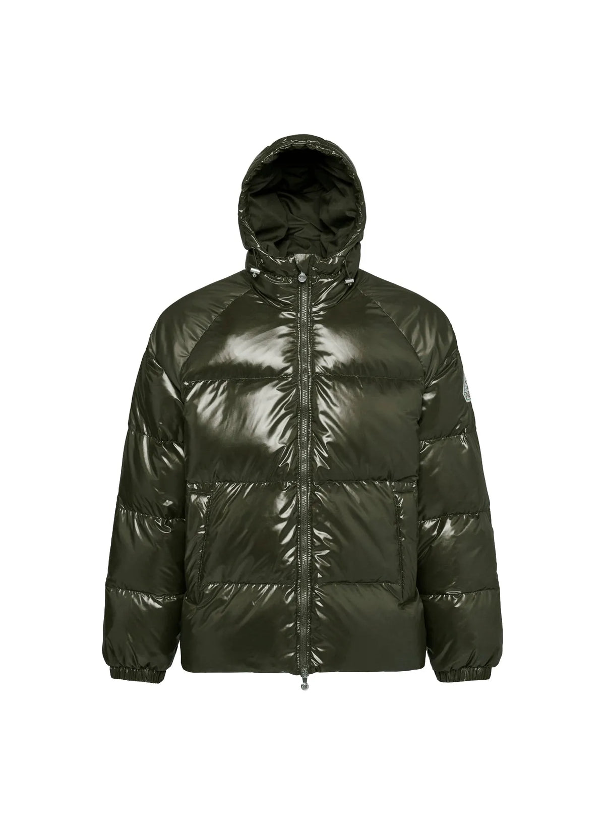Unisex hooded down jacket Pyrenex Sten dark khaki