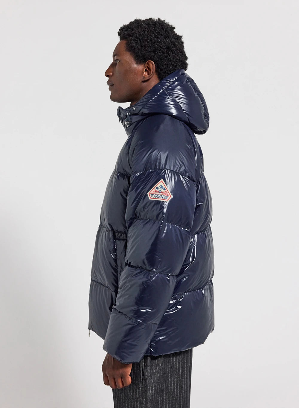 Pyrenex Sten unisex hooded down jacket navy blue
