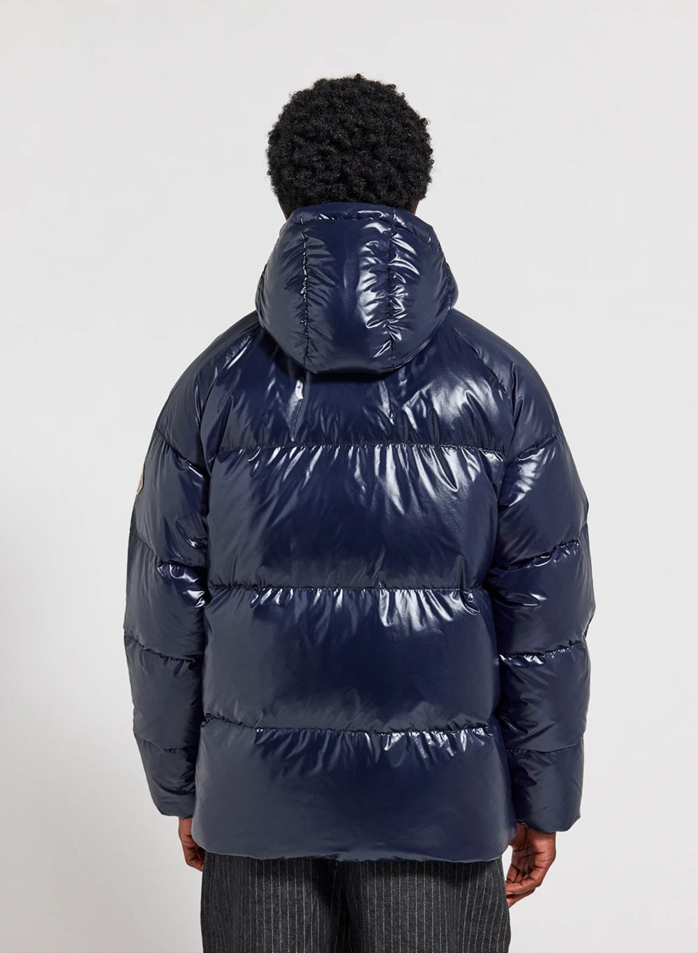 Pyrenex Sten unisex hooded down jacket navy blue