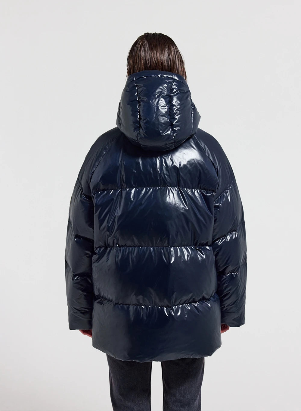 Pyrenex Sten unisex hooded down jacket navy blue