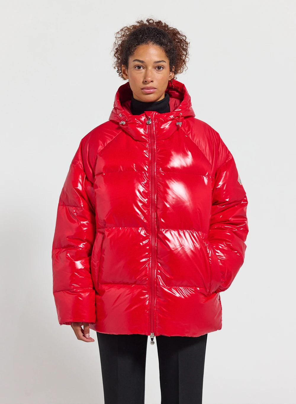 Unisex hooded down jacket Pyrenex Sten red