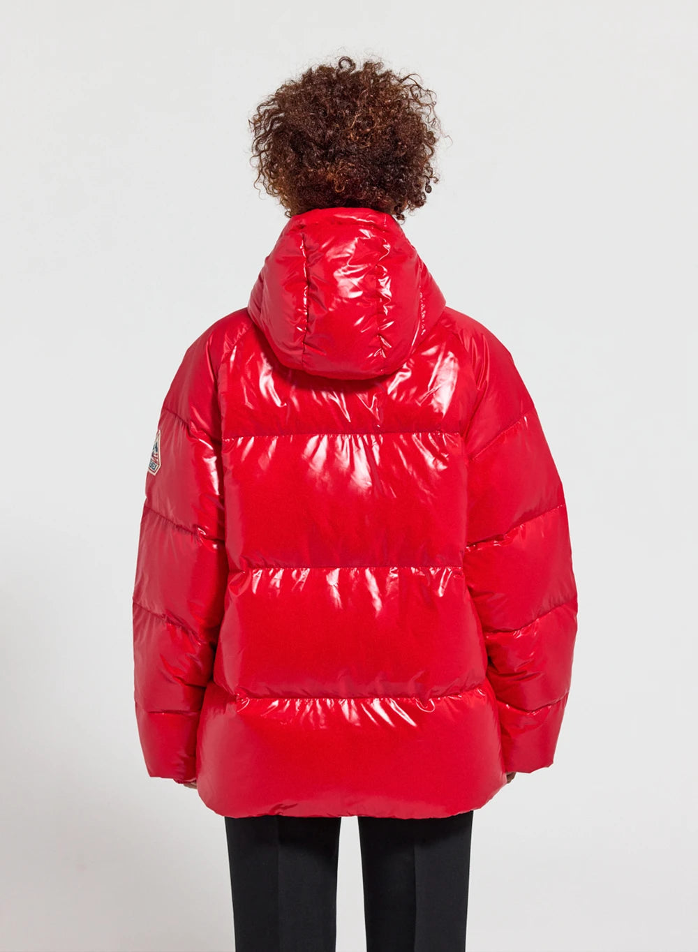 Unisex hooded down jacket Pyrenex Sten red