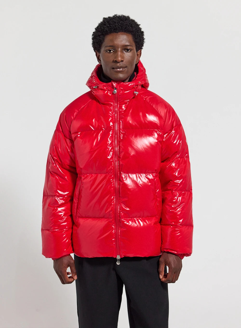 Unisex hooded down jacket Pyrenex Sten red