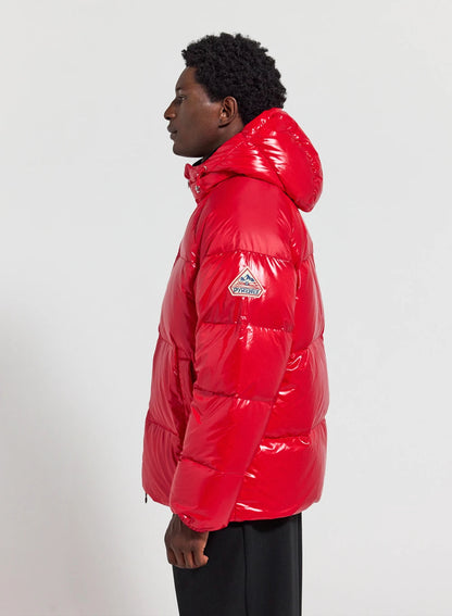 Unisex hooded down jacket Pyrenex Sten red