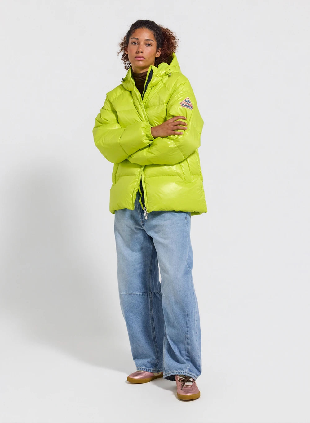Pyrenex Sten yellow unisex hooded down jacket