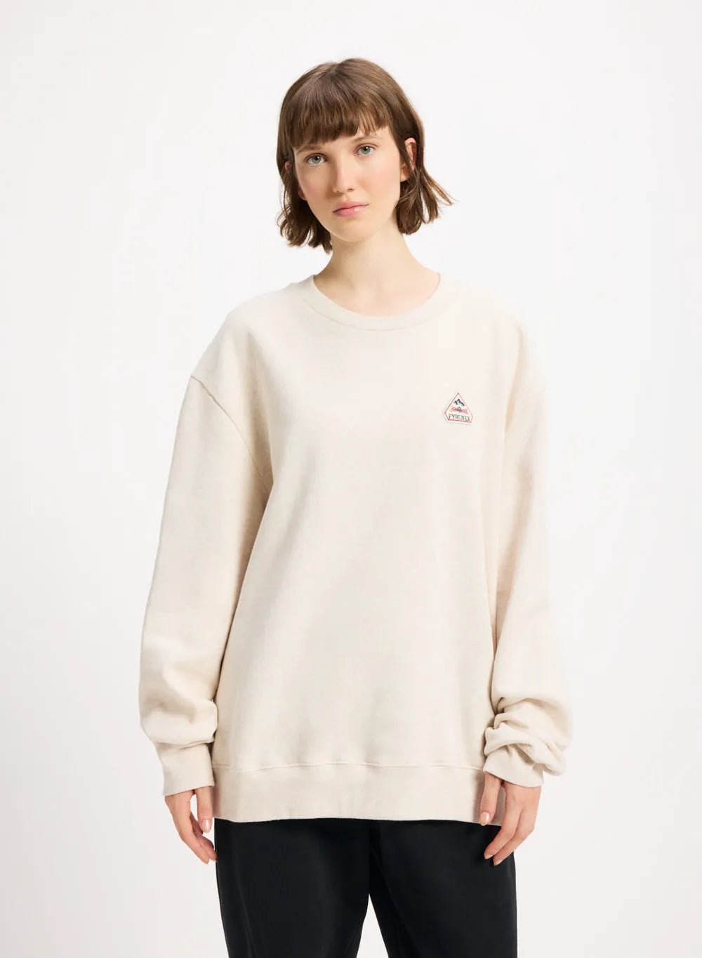 Organic cotton sweatshirt Pyrenex Escou cream