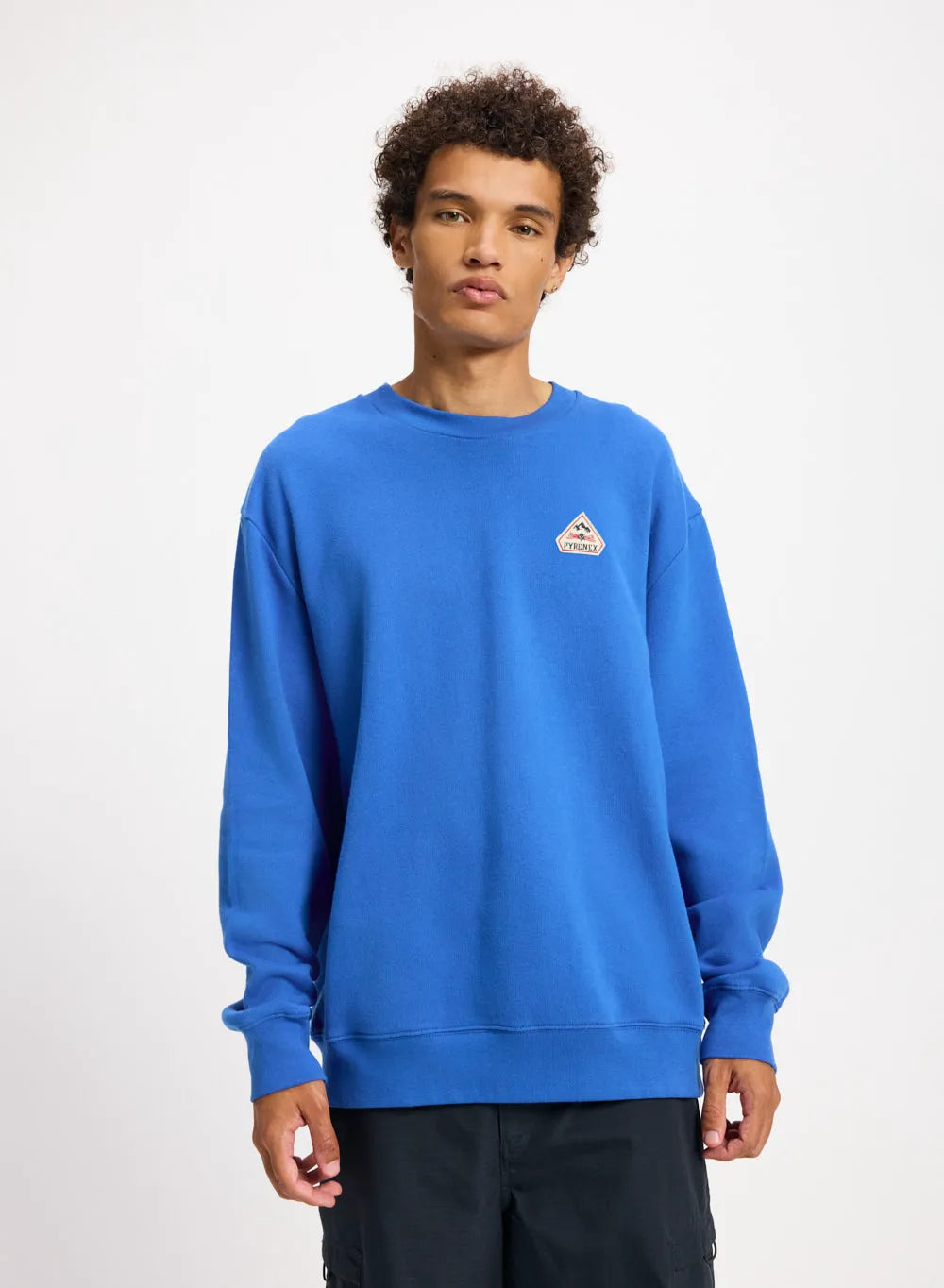 Organic cotton sweatshirt Pyrenex Escou electric blue