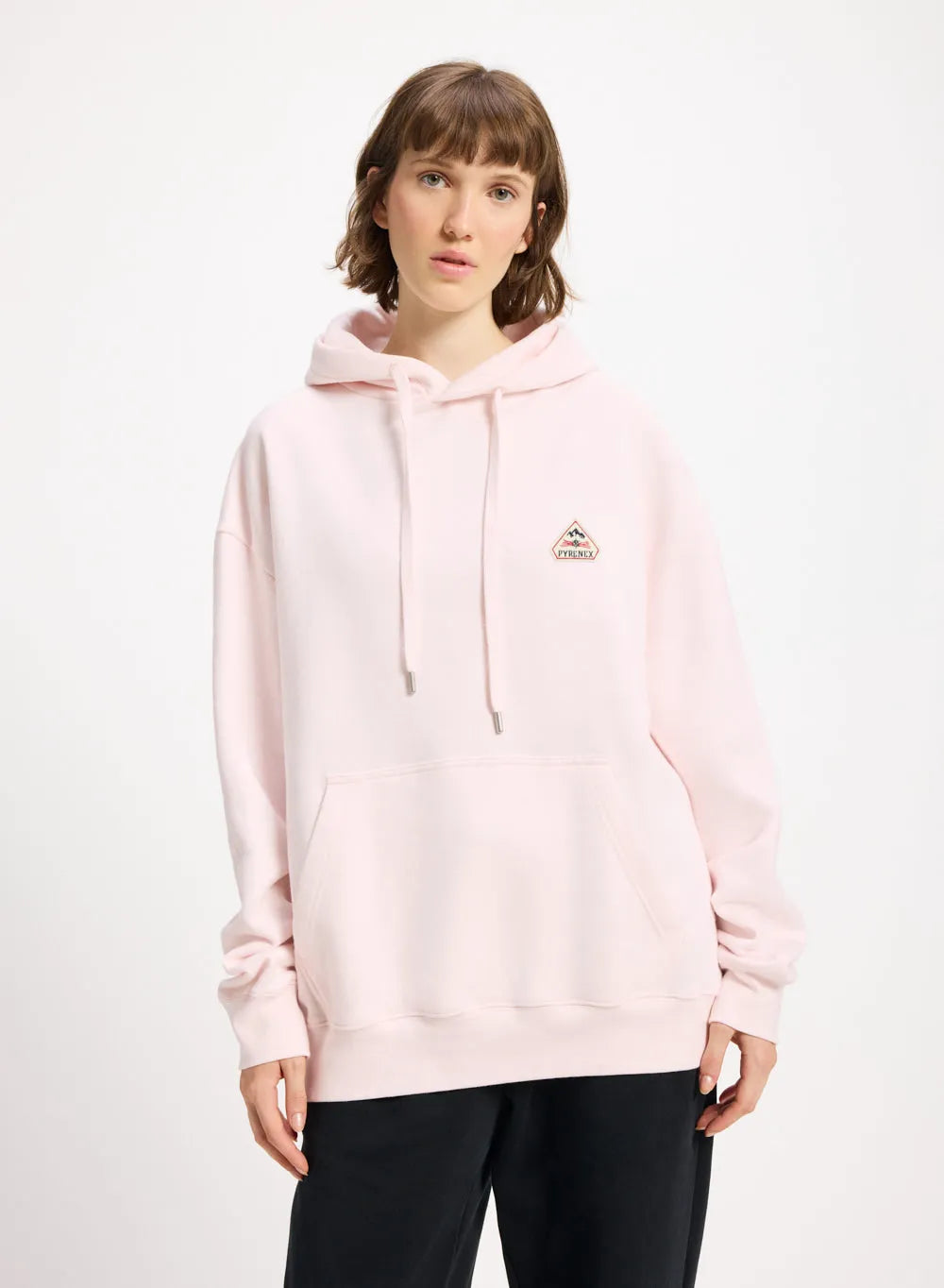 Pyrenex Larcis unisex organic cotton hoodie in powder pink