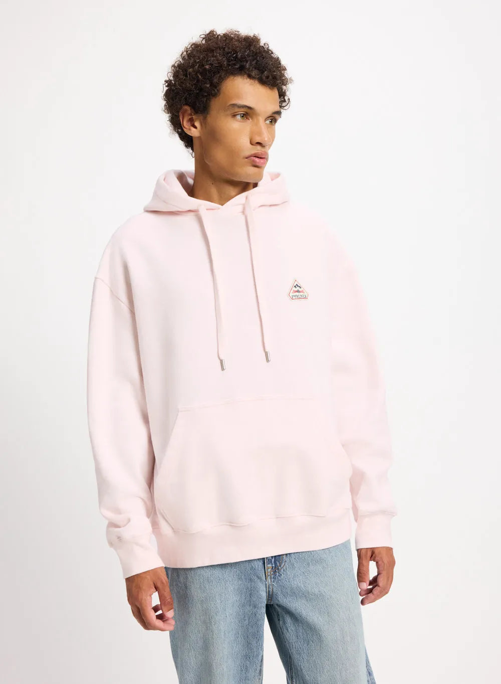 Pyrenex Larcis unisex organic cotton hoodie in powder pink