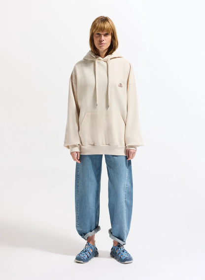 Pyrenex Journey cream unisex organic cotton hoodie