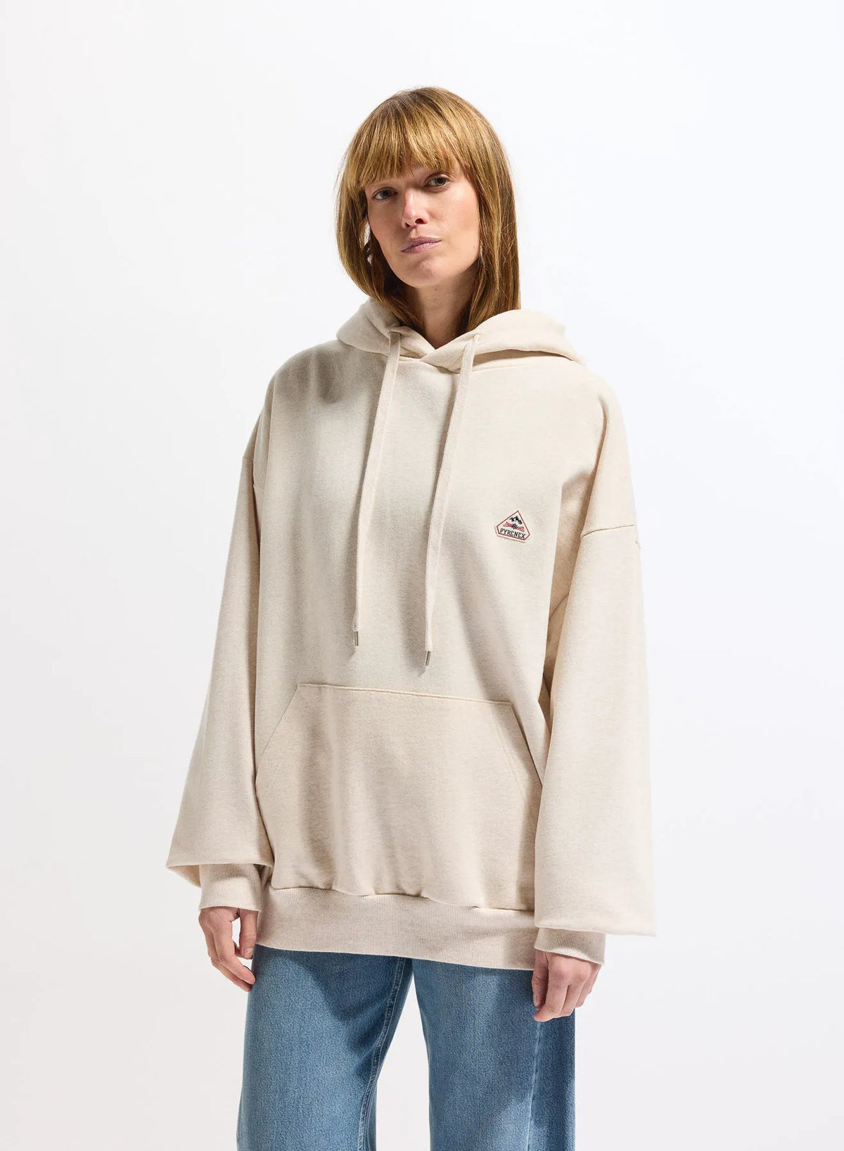 Pyrenex Journey cream unisex organic cotton hoodie