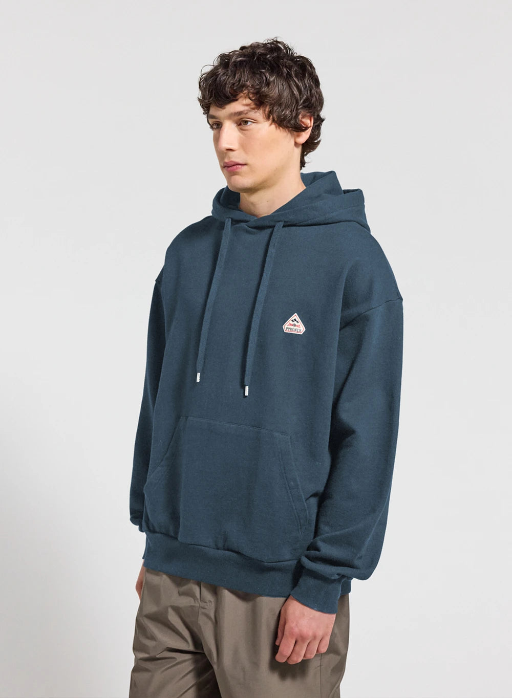 Pyrenex Journey unisex organic cotton hoodie azure blue